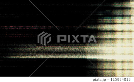 Digital errors on the screen. Colorful stripes noisy television screen 115934013