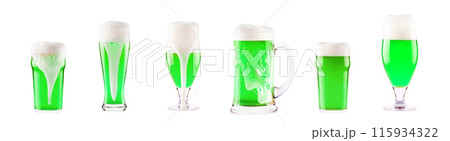 green beer isolated on a white 115934322