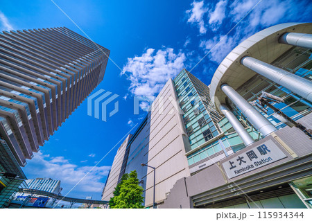 日本の横浜都市景観 6月。上大岡駅などを望む＝3日 115934344