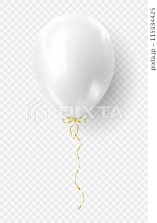 3d realistic white balloon. USA Independence Day patriotic design. 115934425