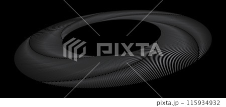 Abstract background with lines in spiral, perspective view. Art design circle as logo or icon. 115934932