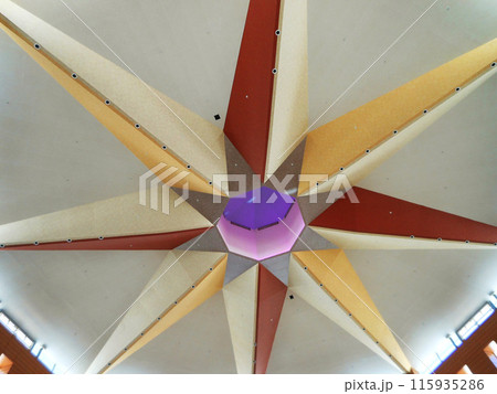 Close up shot of the colorful ceiling 115935286