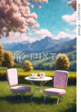 桜のある風景 115935288