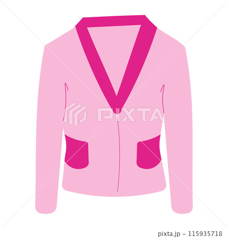 coat jacket clothing pink doll icon element 115935718