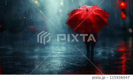 雨の日の傘 115936047