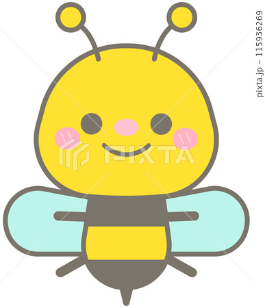 Cute happy farms life in Children Style Cartoon illustration honey bee 115936269