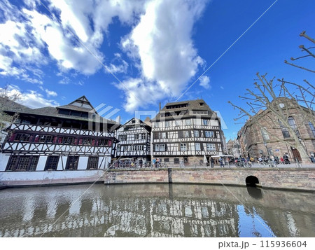 Beautiful travel landscape in Strasbourg., France on a sunny day.  115936604