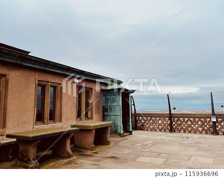 View point terrace on the top of Notre Dame de Strasbourg in France 115936696
