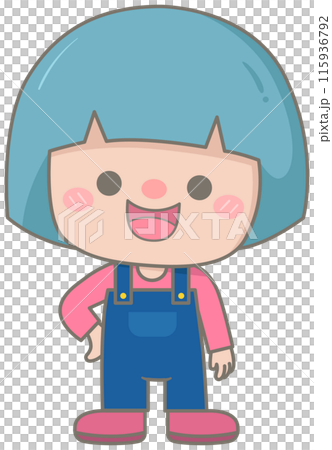 Cute happy farms life in Children Style Cartoon illustration farmer girl Cute happy farms life in Children Style Cartoon illustration farmer girl 115936792