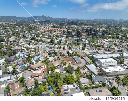 Aerial view of Vista, Carlsbad in North County of San Diego, California. USA Aerial view of Vista, Carlsbad in North County of San Diego, California. USA 115936916