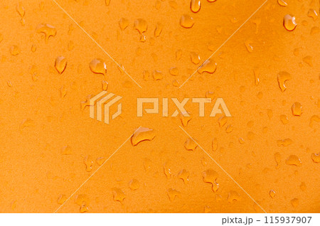 Background - raindrops on the metal surface of a modern car 2 115937907