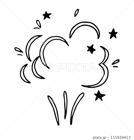 Explosive drawing. Black and white drawing in sketch style, vintage graphic 115938413