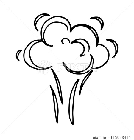 Explosive drawing. Black and white drawing in sketch style, vintage graphic 115938414