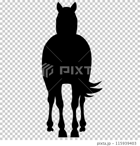 Horse front silhouette 115939403