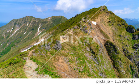 初夏の谷川岳・オキノ耳付近の絶景 初夏の谷川岳・オキノ耳付近の絶景 115940437