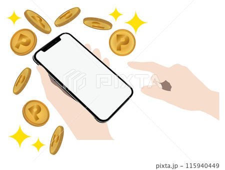 スマートフォンとポイ活 スマートフォンとポイ活 115940449
