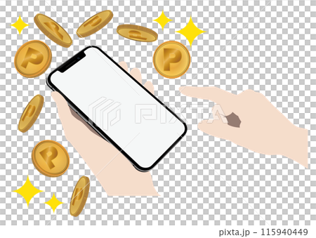 スマートフォンとポイ活 スマートフォンとポイ活 115940449
