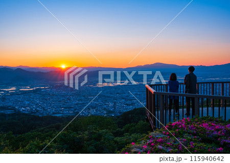 西蔵王公園展望広場・夕景 115940642