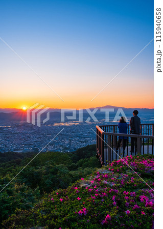 西蔵王公園展望広場・夕景 115940658