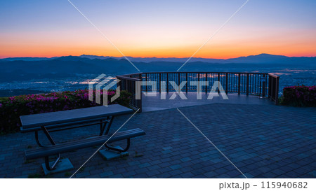 西蔵王公園展望広場・夕景 115940682