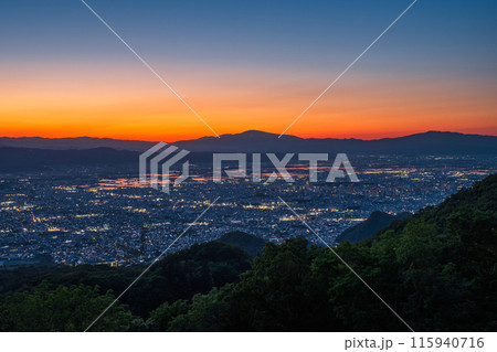 西蔵王公園展望広場・夕景 115940716