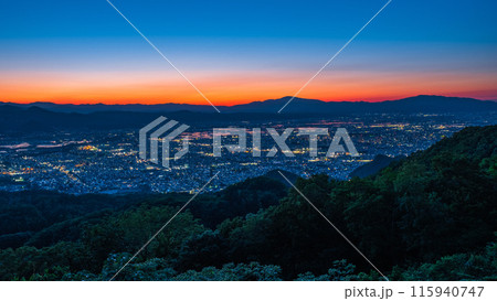 西蔵王公園展望広場・夕景 115940747