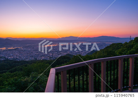 西蔵王公園展望広場・夕景 115940765