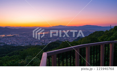 西蔵王公園展望広場・夕景 115940768