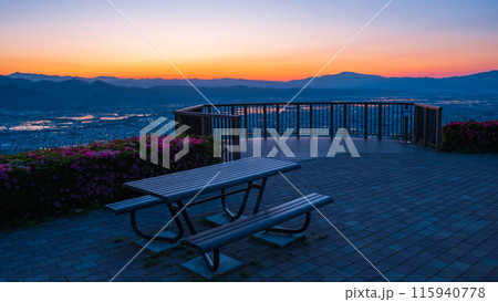 西蔵王公園展望広場・夕景 115940778