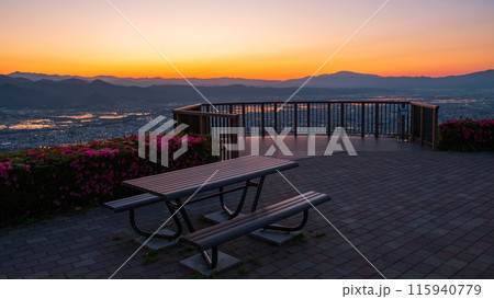 西蔵王公園展望広場・夕景 115940779