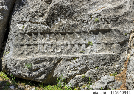 ヤズルカヤ遺跡ギャラリー1の男神の行列のレリーフ 115940946