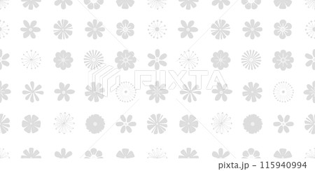 花のイラストパターン　背景素材 115940994
