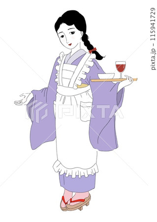 着物を着た女性 紫 着物を着た女性 紫 115941729