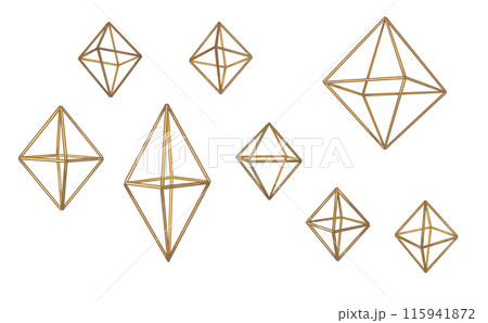 北欧の伝統的なオーナメント ヒンメリ 八面体のバリエーション 輪郭線のあるイラスト 北欧の伝統的なオーナメント ヒンメリ 八面体のバリエーション 輪郭線のあるイラスト 115941872