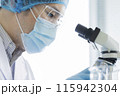 研究者 顕微鏡 115942304