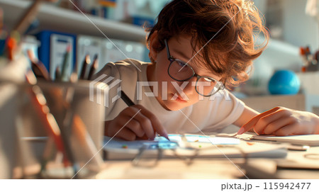 AIを活用した夏休みの宿題 - 学生とオンライン学習 AIを活用した夏休みの宿題 - 学生とオンライン学習 115942477