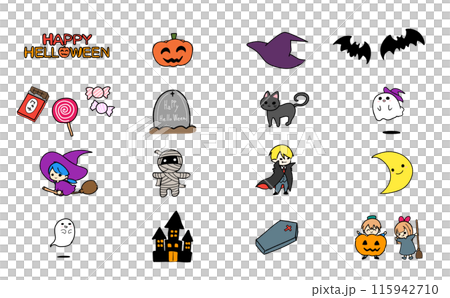 可愛いハロウィンイラスト 115942710