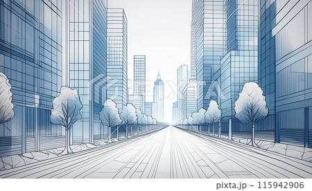 Futuristic cityscape, a blend of creativity and technology 115942906