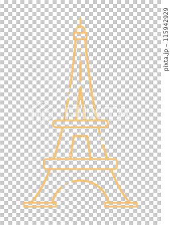 Simple and stylish Eiffel Tower icon - Image of Paris, France 115942929