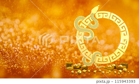 The year of snake for holiday concept 3d rendering. 115943393