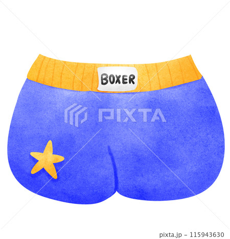 a boxer shorts with a star on it 115943630