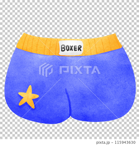 a boxer shorts with a star on it 115943630
