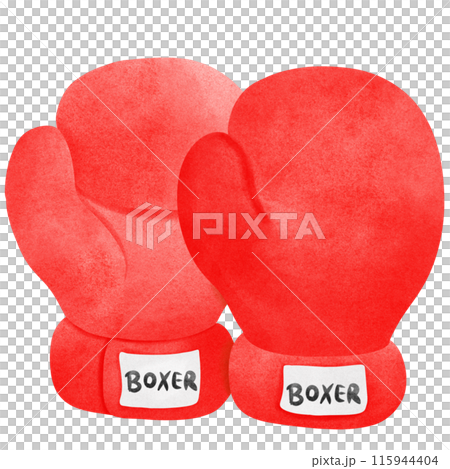 Red boxing gloves  115944404