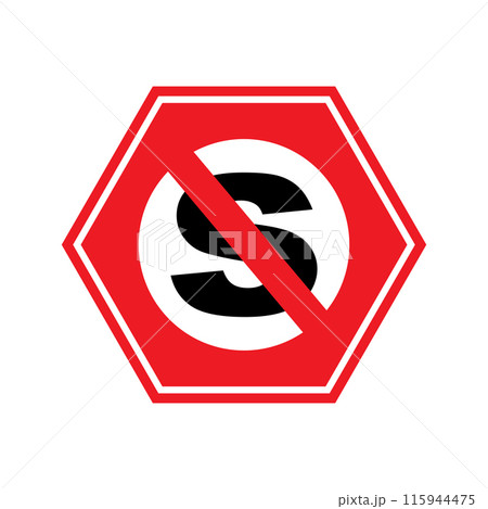 No stop traffic sign icon No stop traffic sign icon 115944475