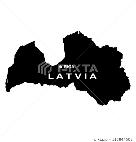 Latvia map icon 115944505