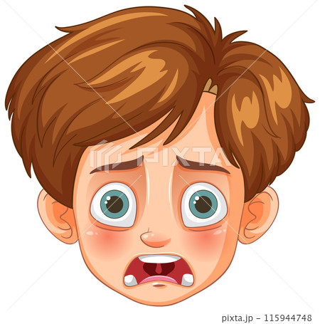 Surprised Boy with Missing Teeth 115944748
