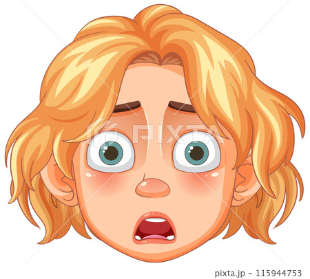 Surprised Expression Vector Illustrationのイラスト素材 [115944753] - PIXTA