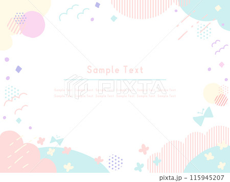 北欧の背景25　蝶々と春らんまん柄 115945207