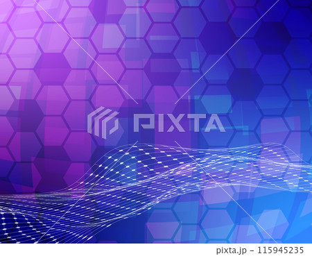 イラスト素材: テクノロジー サイバー空間 背景素材 紫 1 イラスト素材: テクノロジー サイバー空間 背景素材 紫 1 115945235