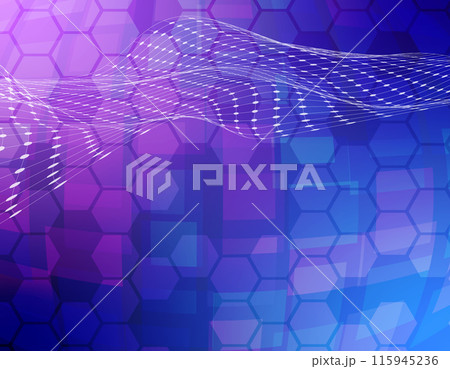 イラスト素材: テクノロジー サイバー空間 背景素材 紫 2 イラスト素材: テクノロジー サイバー空間 背景素材 紫 2 115945236